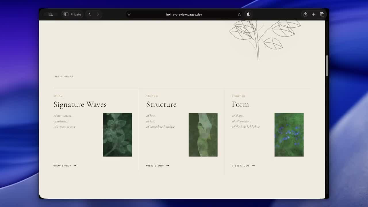 Luxtra storefront preview